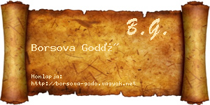 Borsova Godó névjegykártya